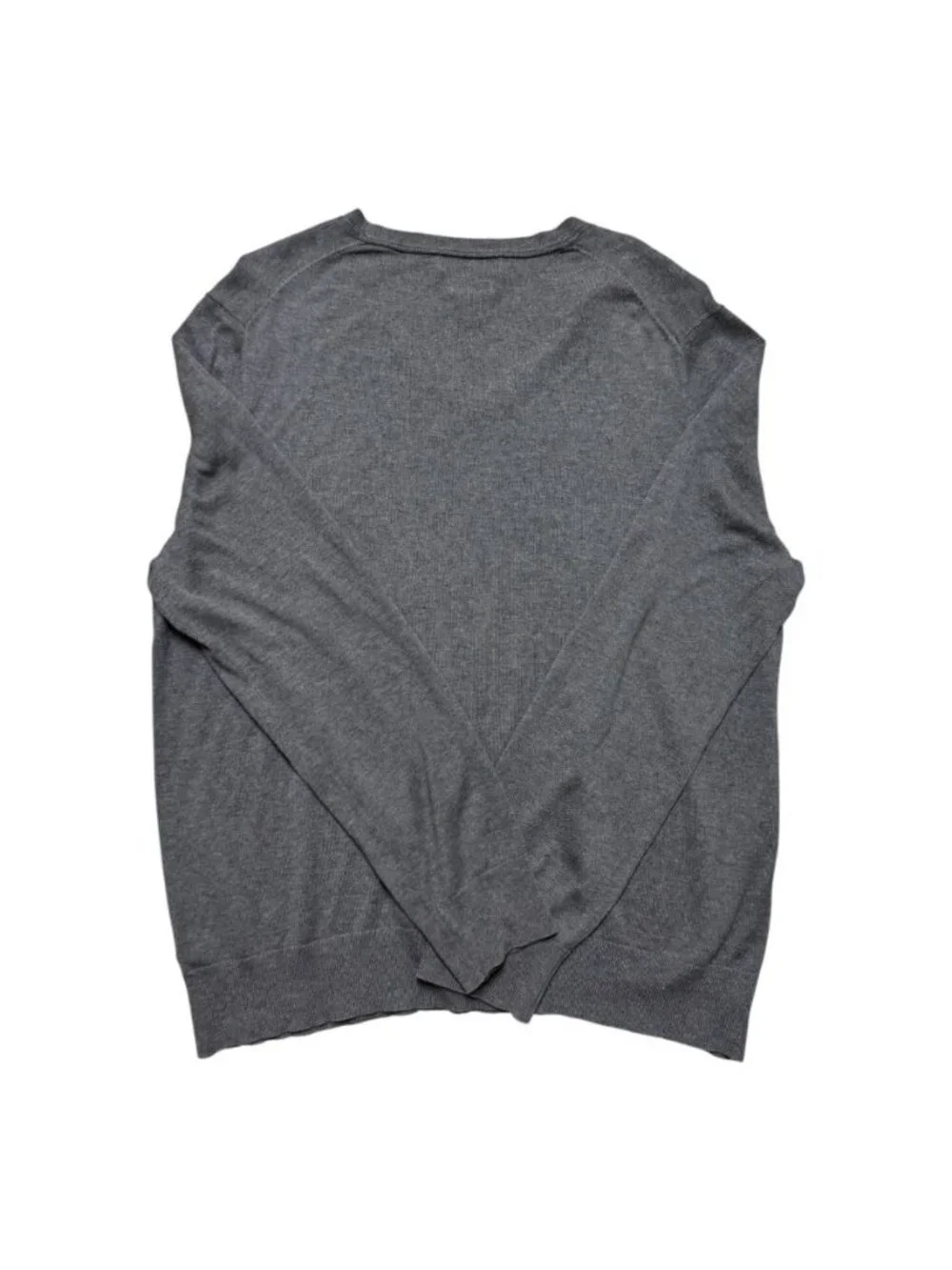 Banana Republic Luxury Blend V-Neck Sweater Men’s XL Gray Silk Cashmere